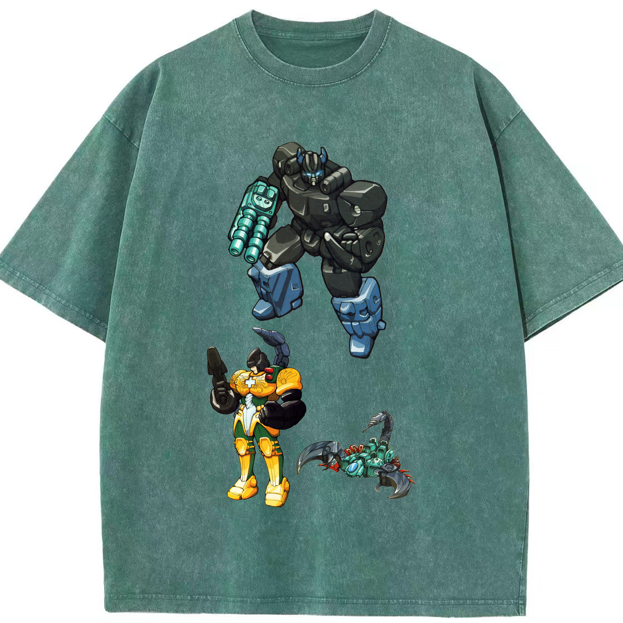 （画像用）  綿100% ヴィンテージ風 半袖Tシャツ（フロントプリント）